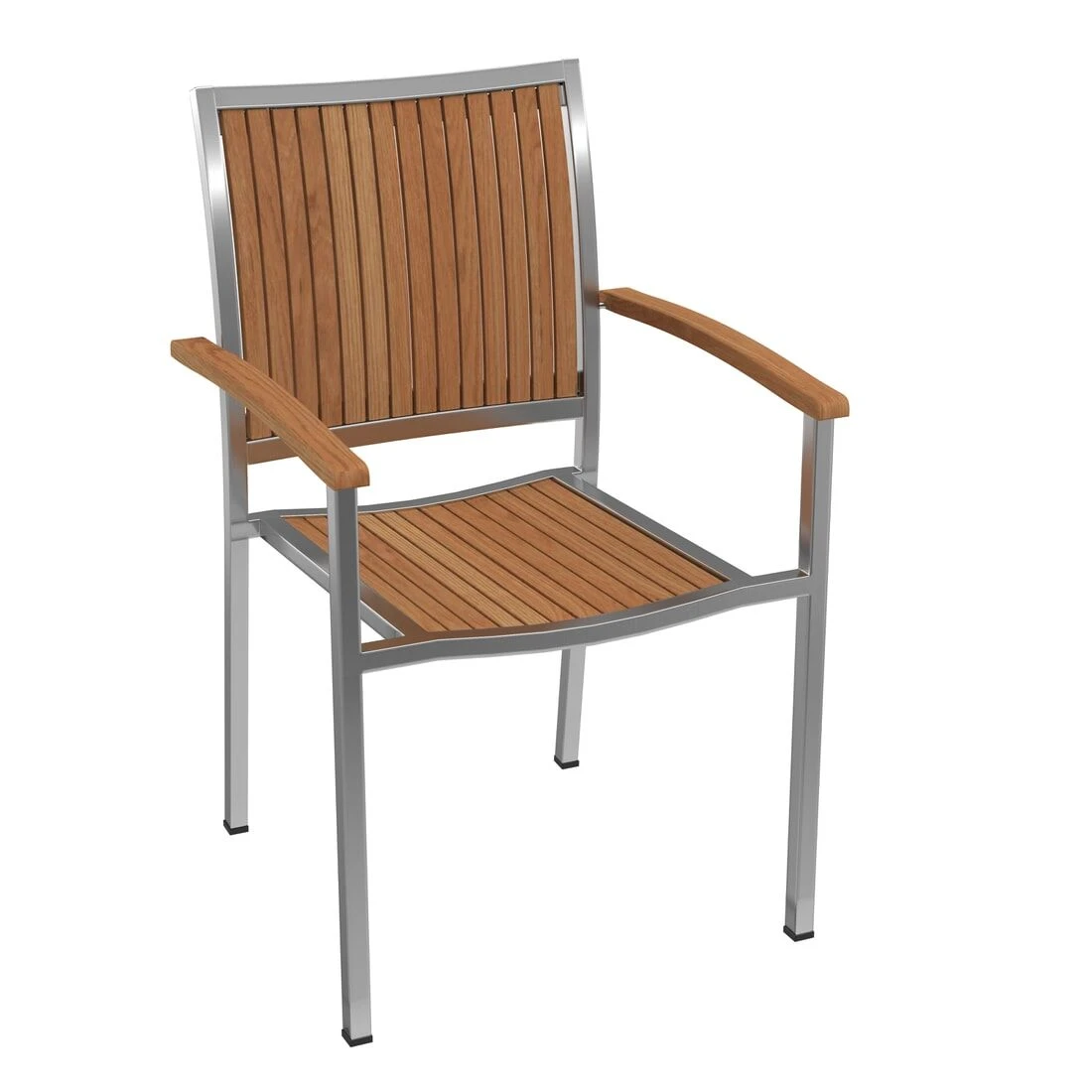 OUTLIV. Pasadena Stapelsessel Edelstahl/Teak Teak Natur