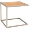 OUTLIV. Pasadena Beistelltisch 45x50x45cm Edelstahl/Teak Teak Natur
