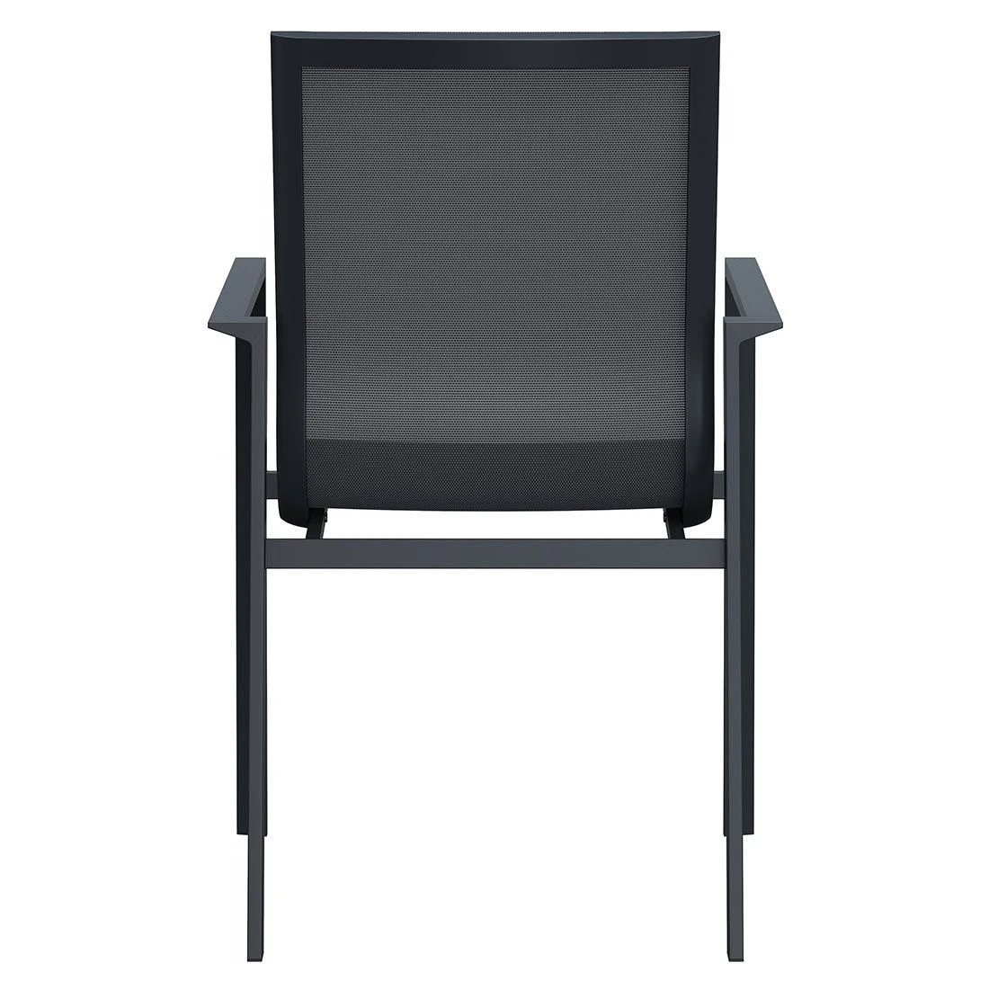 OUTLIV. Atlanta Stapelsessel Aluminium/Textilene Anthrazit/Schwarz-Grau