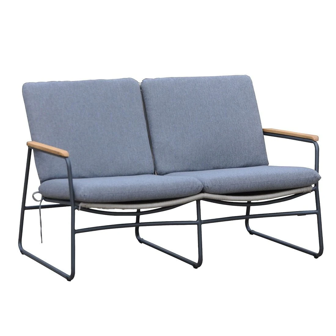 OUTLIV. Maranello Gartensofa Stahl/Rope Schwarz/Grau