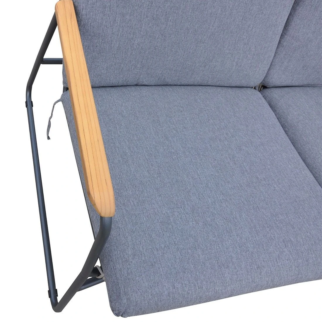 OUTLIV. Maranello Gartensofa Stahl/Rope Schwarz/Grau