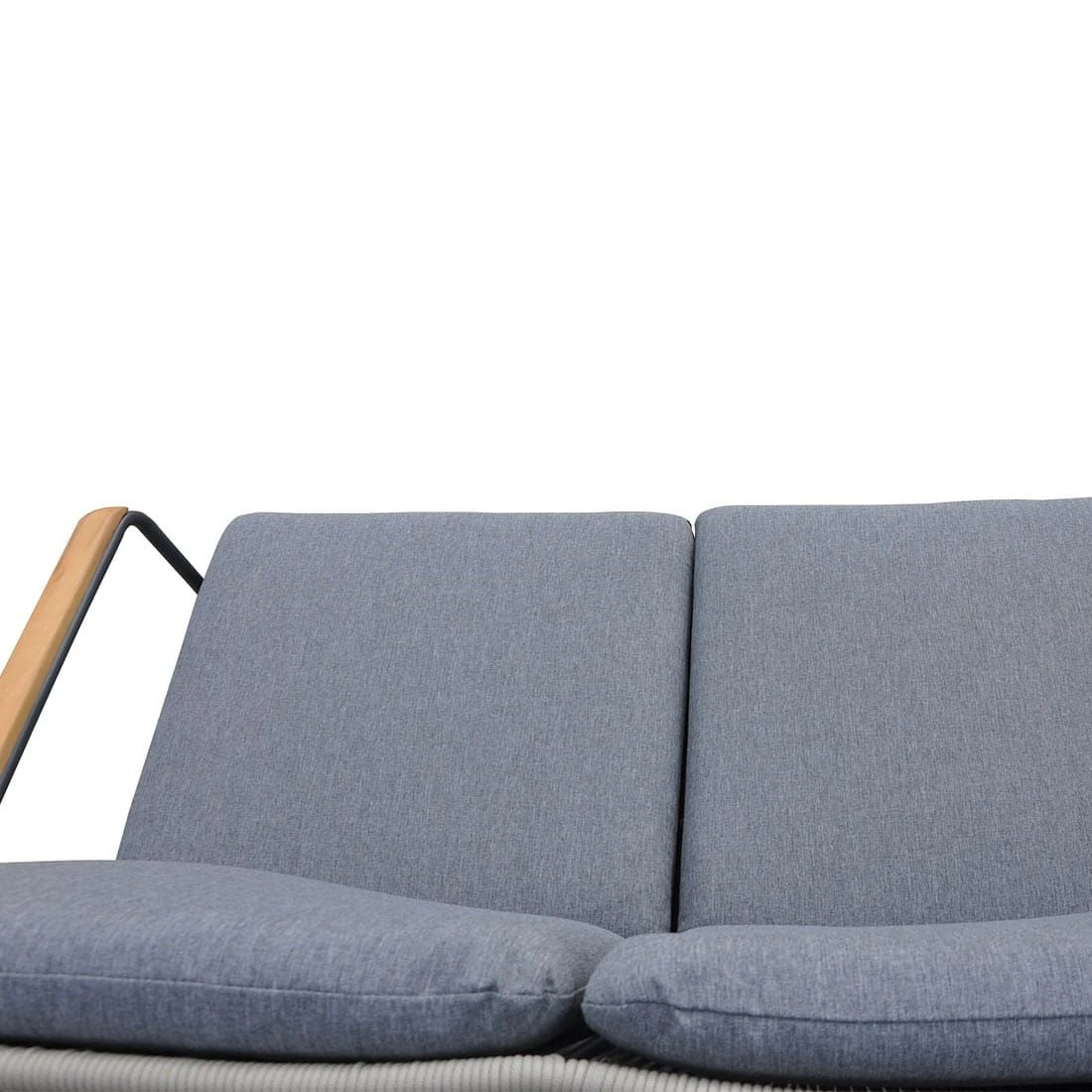 OUTLIV. Maranello Gartensofa Stahl/Rope Schwarz/Grau