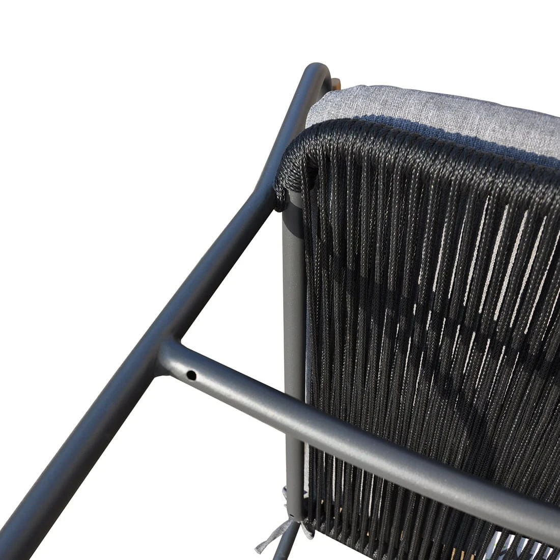 OUTLIV. Maranello Gartensessel Stahl/Rope/Olefin Schwarz/Grau