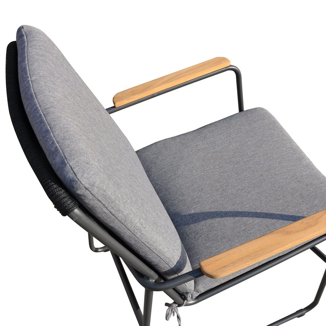 OUTLIV. Maranello Gartensessel Stahl/Rope/Olefin Schwarz/Grau