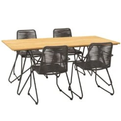 OUTLIV. Maranello Gartenmöbelset 5tlg Tisch 180x90cm Anthrazit