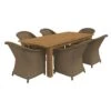 OUTLIV. Coventry Gartenmöbelset 7-teilig Diningsessel Mit Oxford Tisch 220x100 Cm Brown/Taupe
