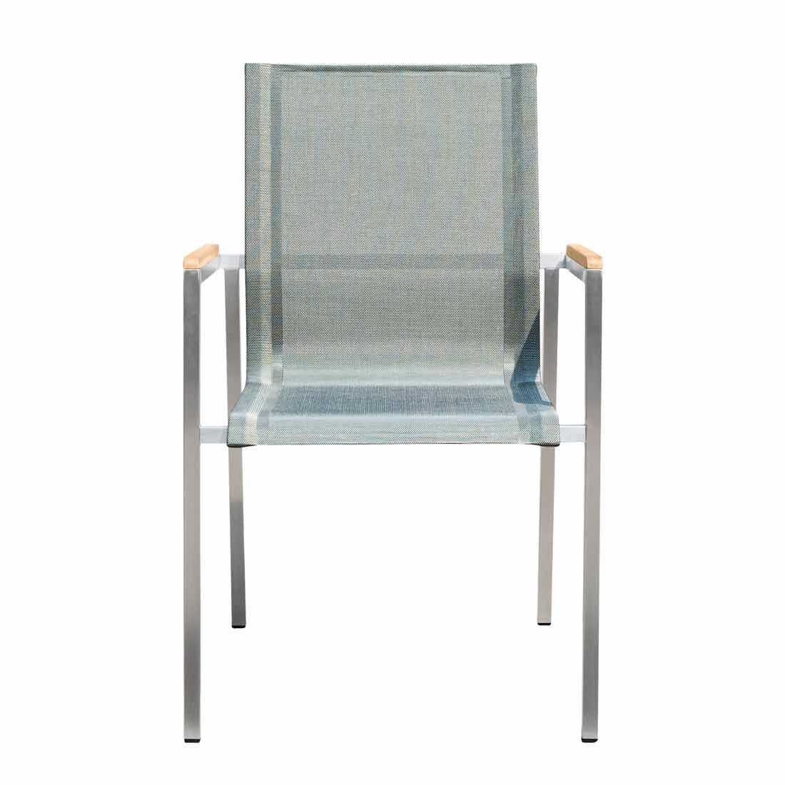 OUTLIV. Rimini Gartenmöbelset 8-tlg. Tisch 200x100cm Edelstahl/Silber-Schwarz