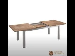 OUTLIV. Tampa Ausziehtisch 200/260x100 Edelstahl/Teak Teak Recycelt
