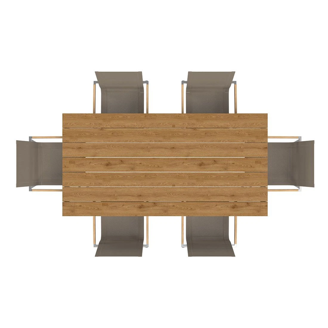 OUTLIV. Rimini Gartenmöbelset 7-tlg. Tisch 200x100cm Edelstahl/Taupe