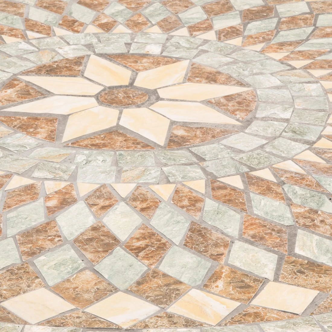 OUTLIV. Mosaik Gartentisch Ø120cm Eisen/Mosaik Schwarz/Mosaik