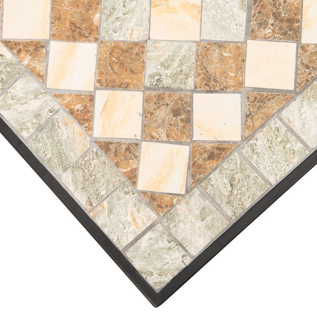 OUTLIV. Mosaik Gartentisch 160x90cm Eisen/Mosaik Schwarz/Mosaik