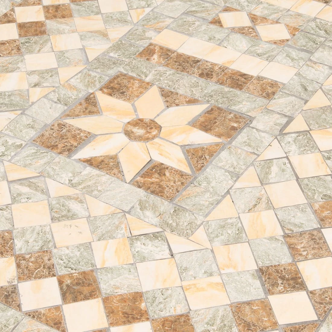 OUTLIV. Mosaik Gartentisch 160x90cm Eisen/Mosaik Schwarz/Mosaik