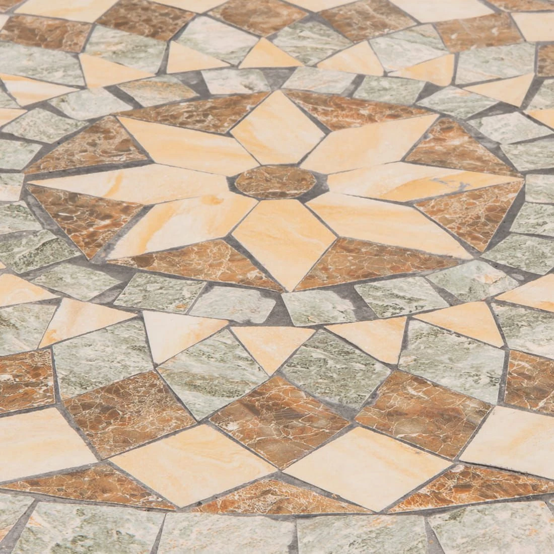 OUTLIV. Mosaik Gartentisch Ø60cm Eisen/Mosaik Schwarz/Mosaik