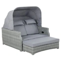 OUTLIV. Capri Daybed Geflecht/Textil Flint/Grau