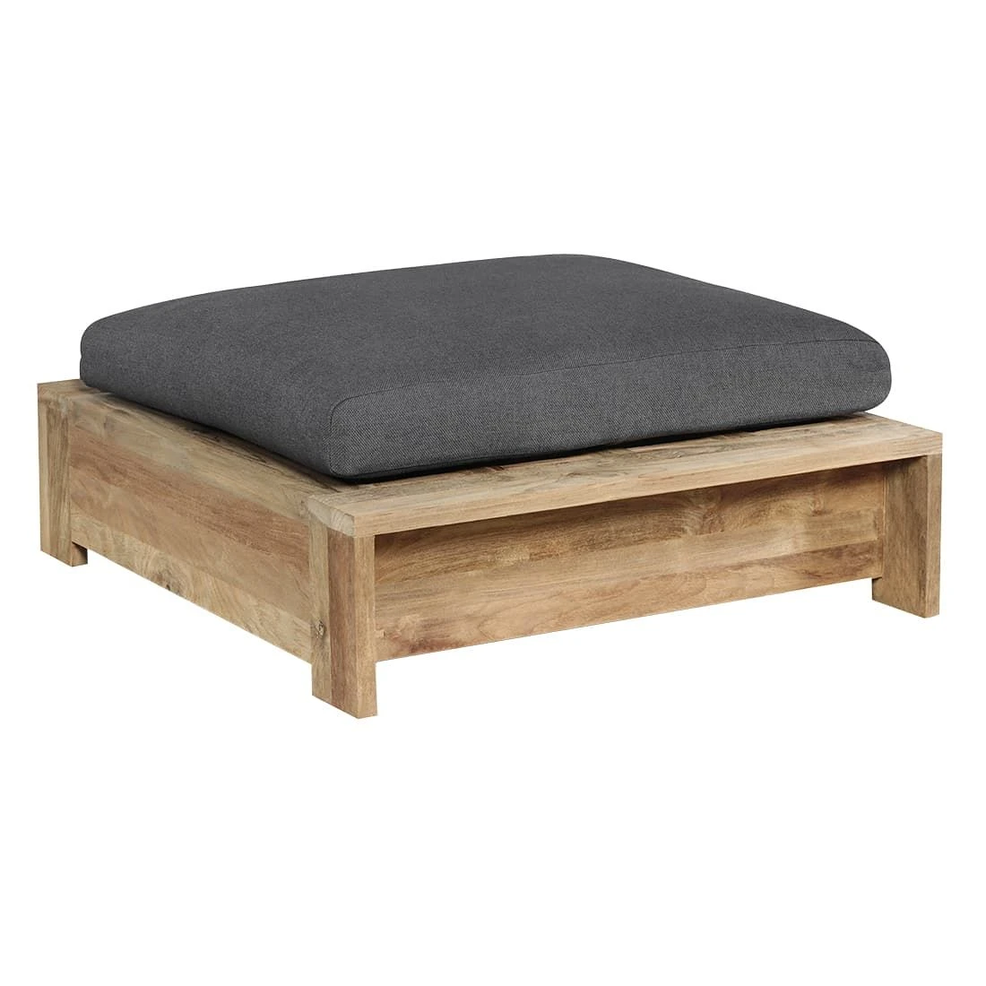 OUTLIV. Castello Loungehocker Teak/Sunproof Natur/Dunkelgrau
