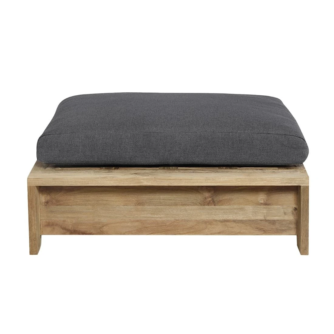 OUTLIV. Castello Loungehocker Teak/Sunproof Natur/Dunkelgrau