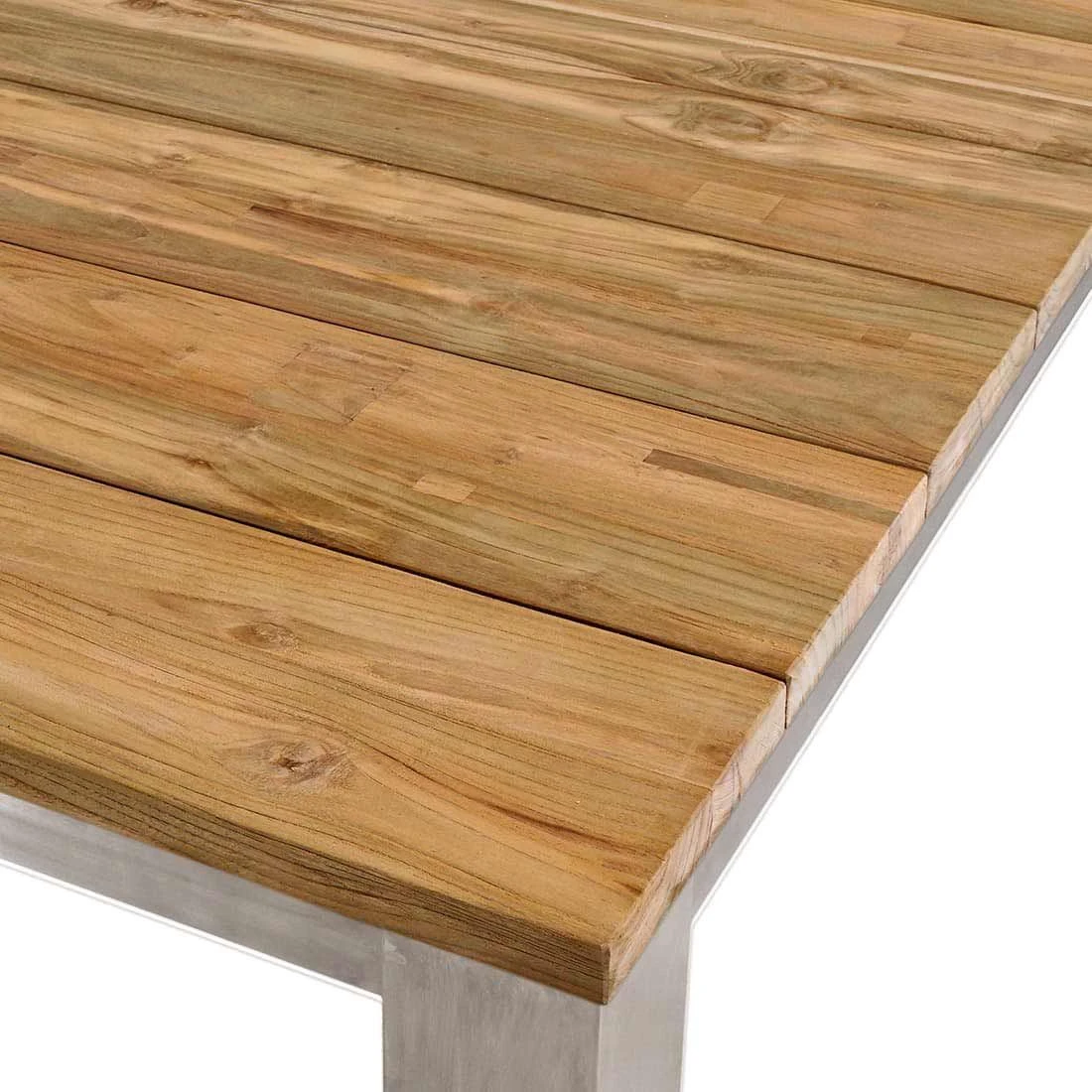 OUTLIV. Rimini Gartentisch 160x160cm Edelstahl/Teak Edelstahl/Teak Recycelt