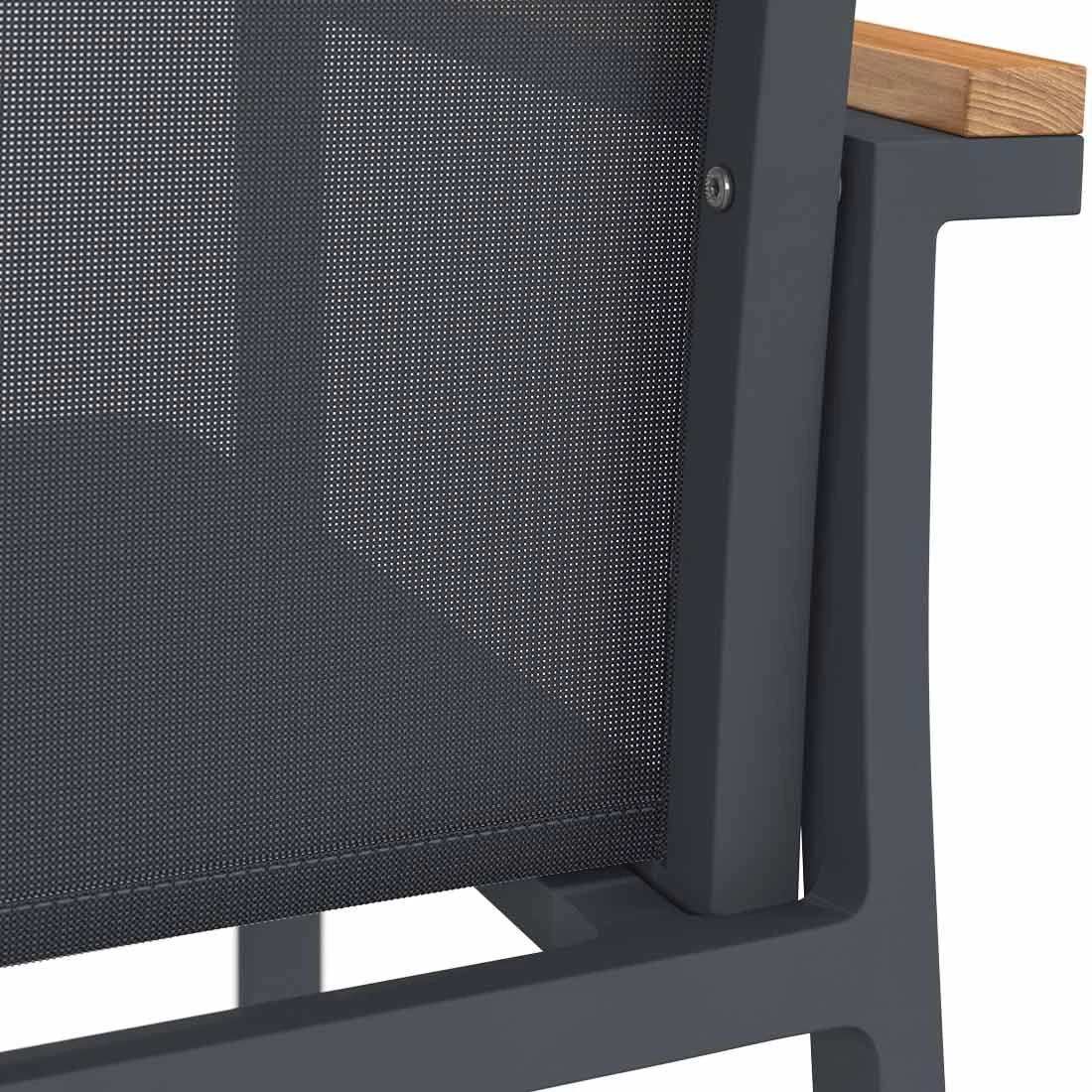 OUTLIV. Kobe Gartenmöbelset 5-tlg. mit Tisch 160x90 cm Anthrazit