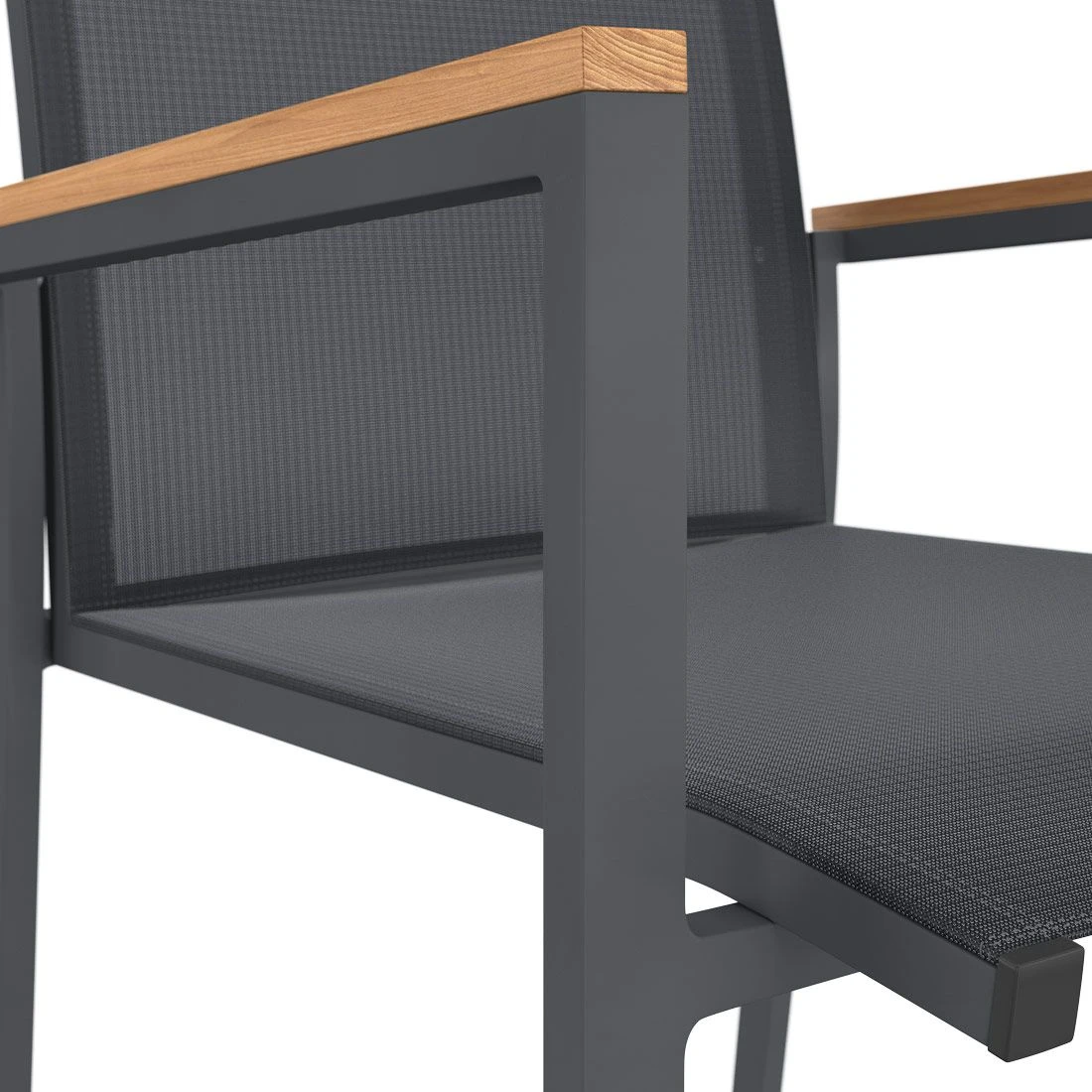 OUTLIV. Kobe Gartenmöbelset 5-tlg. mit Tisch 160x90 cm Anthrazit