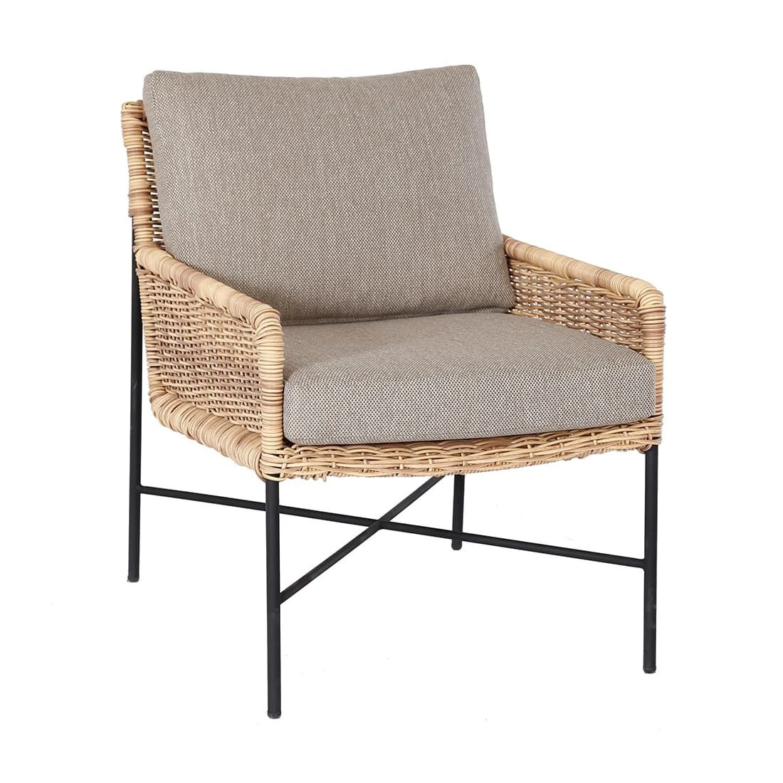 OUTLIV. Estoril Gartensessel Stahl/Geflecht Natur/Sand