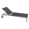 OUTLIV. Oviedo Gartenliege Edelstahl/Textilene Edelstahl/Schwarz