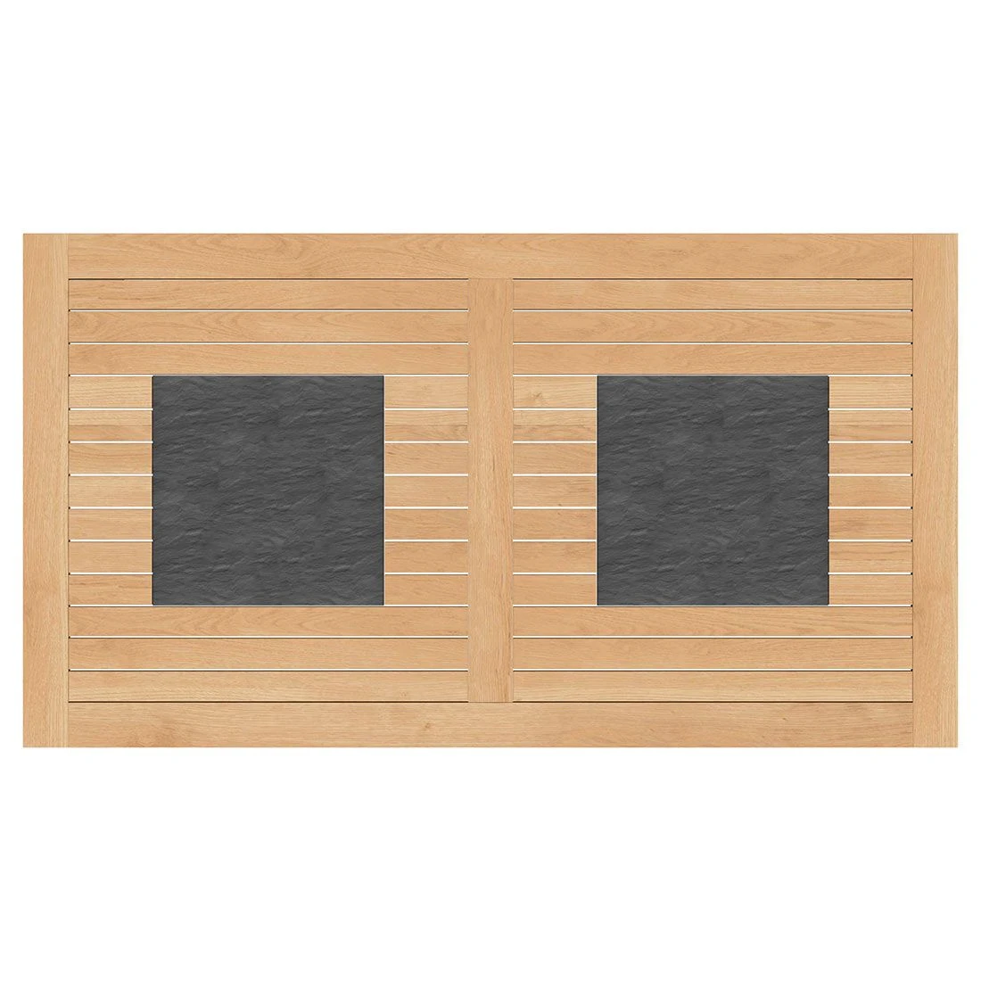 OUTLIV. Davos Gartentisch 160x88 cm Aluminium/Teak Anthrazit