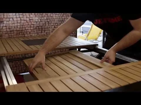 OUTLIV. Davos Ausziehtisch 180/240x100 cm Aluminium/Teak Anthrazit