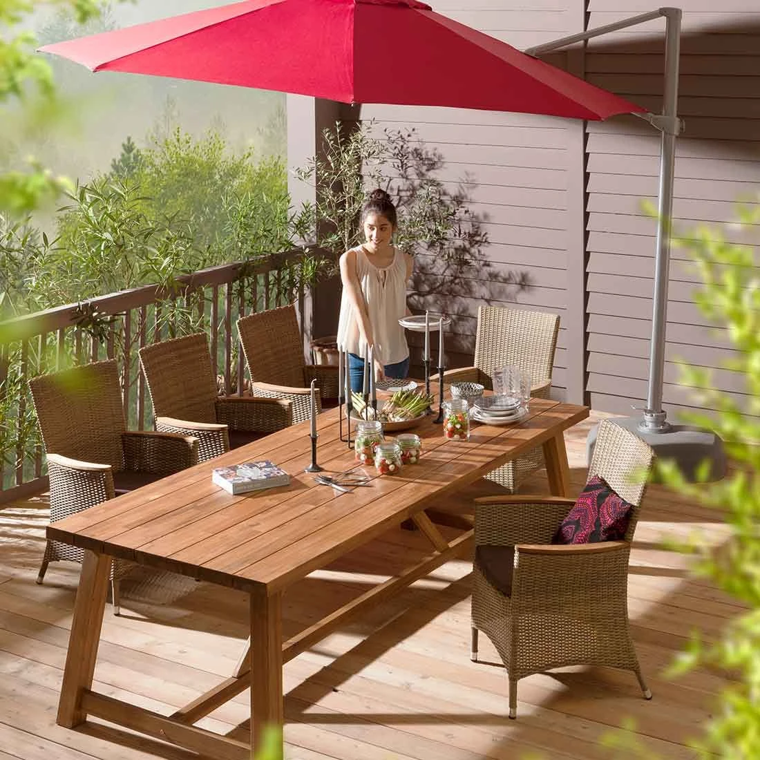 OUTLIV. Marbella Gartentisch 250x100cm Akazie Teak-Look