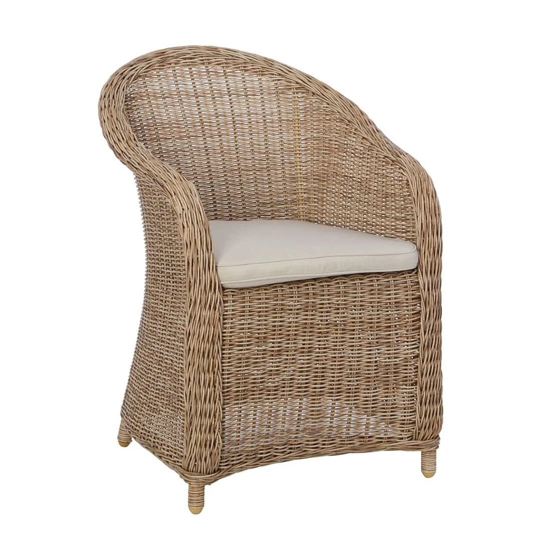 OUTLIV. Coventry Diningsessel Aluminium/Geflecht Natur/Taupe