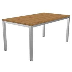 OUTLIV. Rimini Gartentisch 160x90cm Edelstahl/Teak Teak Recycelt