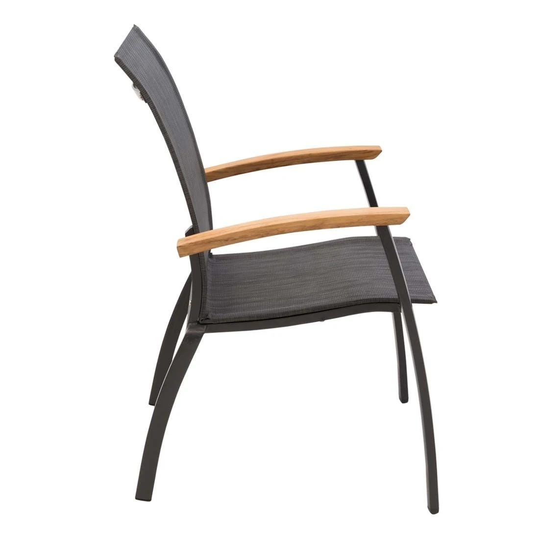 OUTLIV. Davos Stapelsessel Aluminium/Textilene Anthrazit/Grau