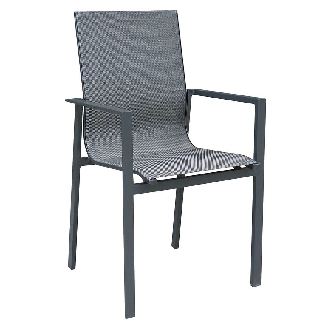 OUTLIV. Atlanta Gartenmöbelset 5-tlg. Tisch 160x90cm Anthrazit/Schwarz-Grau