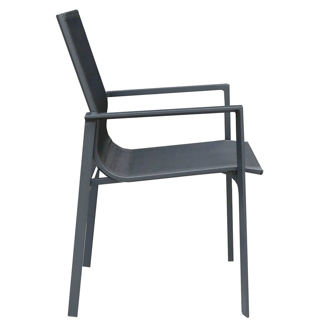 OUTLIV. Atlanta Gartenmöbelset 5-tlg. Tisch 160x90cm Anthrazit/Schwarz-Grau