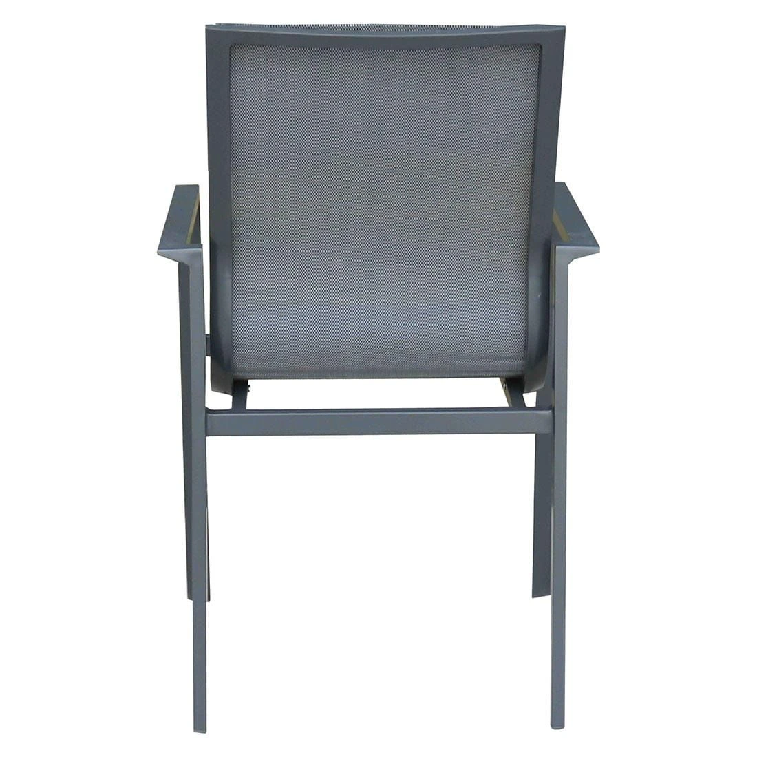 OUTLIV. Atlanta Gartenmöbelset 5-tlg. Tisch 160x90cm Anthrazit/Schwarz-Grau