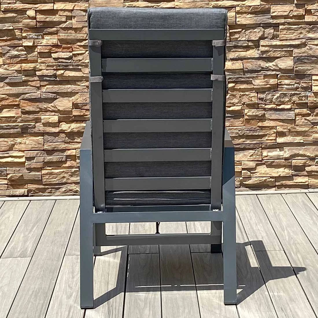 OUTLIV. Barcelona Gartenmöbelset 5-tlg. Tisch 160x90cm Anthrazit/Grau