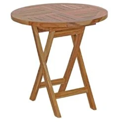 OUTLIV. Beistelltisch Ø50x50cm Teak Natur