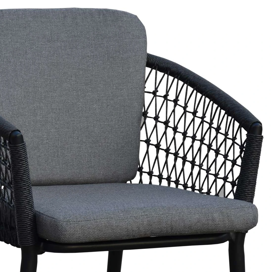 OUTLIV. Bormio Gartenmöbelset 5-tlg. Tisch 190x90cm Schwarz