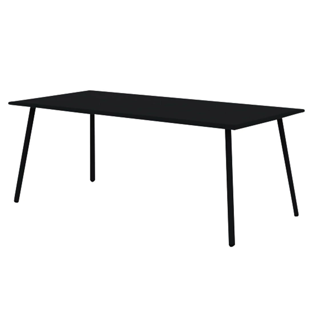 OUTLIV. Bormio Gartenmöbelset 5-tlg. Tisch 190x90cm Schwarz