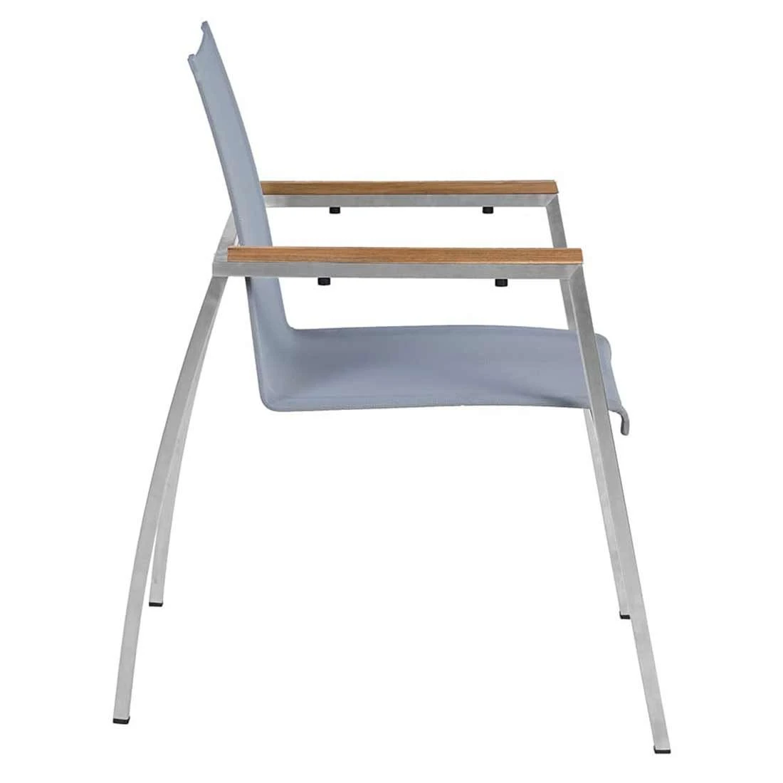 OUTLIV. Tokyo Gartenmöbelset 5-tlg. Tisch 160x90cm Silber/Grau