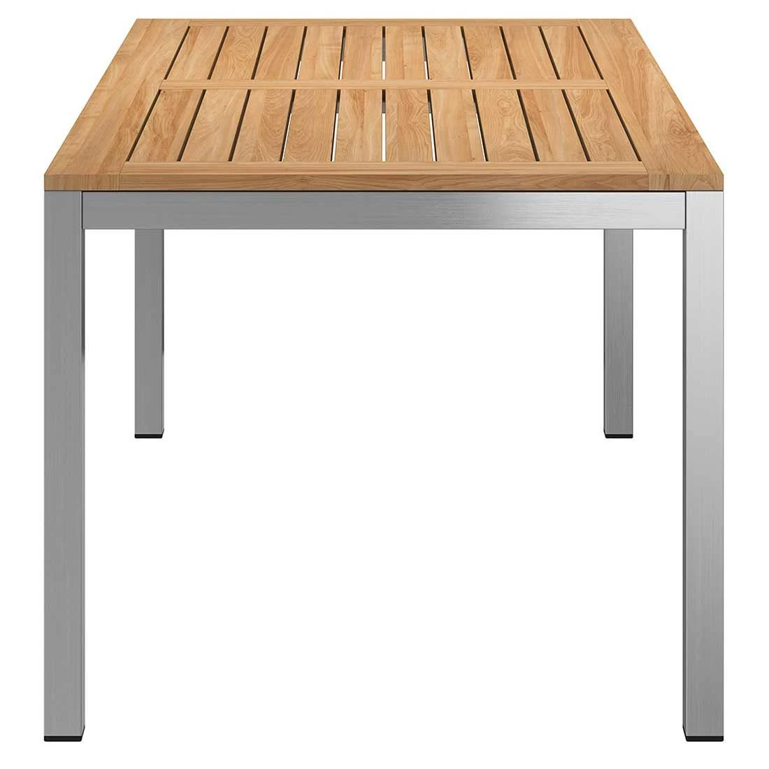 OUTLIV. Tokyo Gartenmöbelset 5-tlg. Tisch 160x90cm Silber/Grau