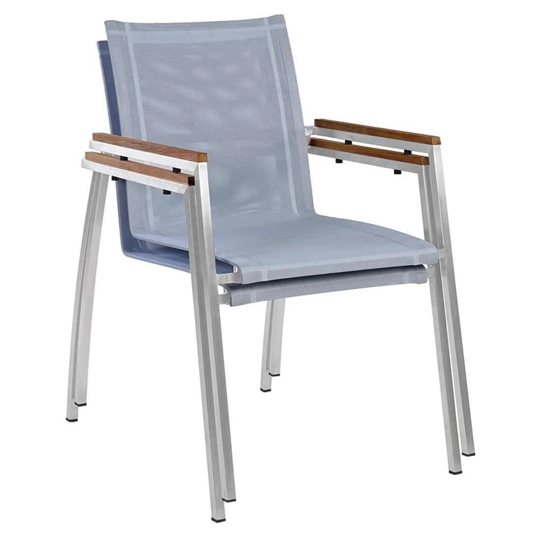 OUTLIV. Tokyo Gartenmöbelset 7-tlg. Tisch 200x100cm Silber/Grau