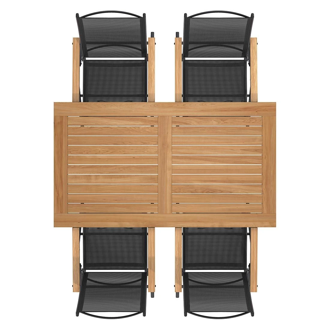 OUTLIV. Kobe Gartenmöbelset 5-tlg. Tisch 160x90cm Anthrazit