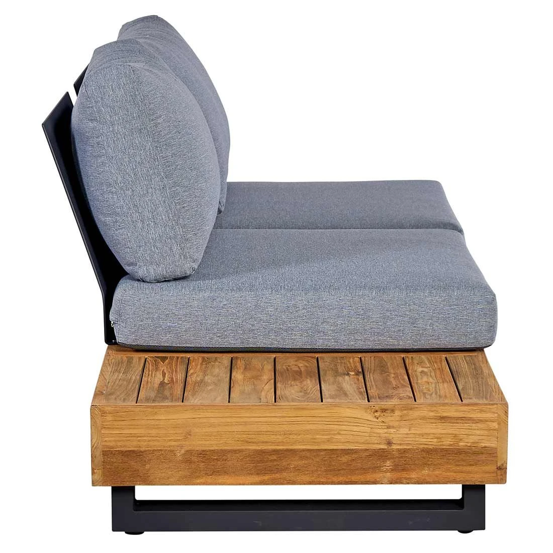 OUTLIV. Madrid Ecklounge 3-tlg. Teak Recycelt/Olefin Teak Recycelt/Grau