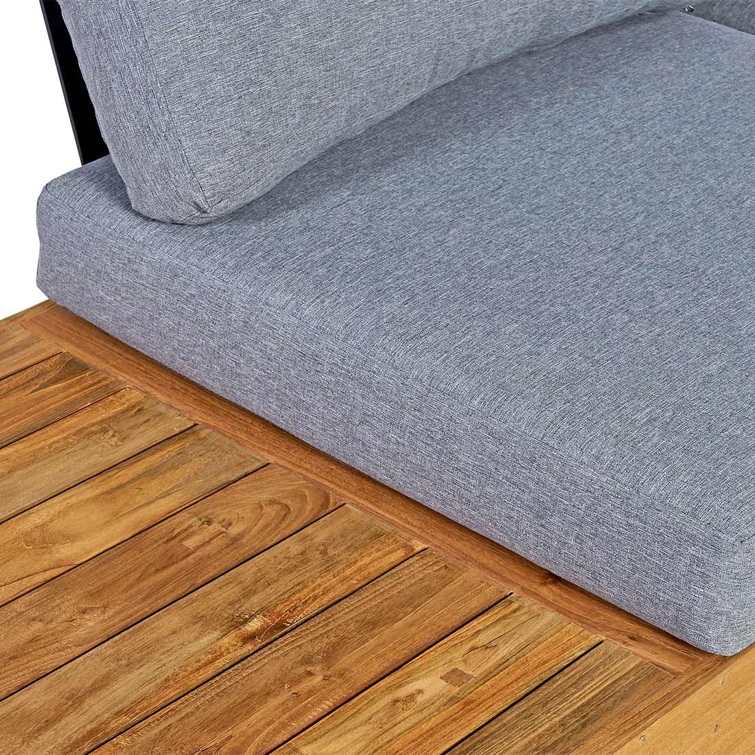 OUTLIV. Madrid Ecklounge 3-tlg. Teak Recycelt/Olefin Teak Recycelt/Grau