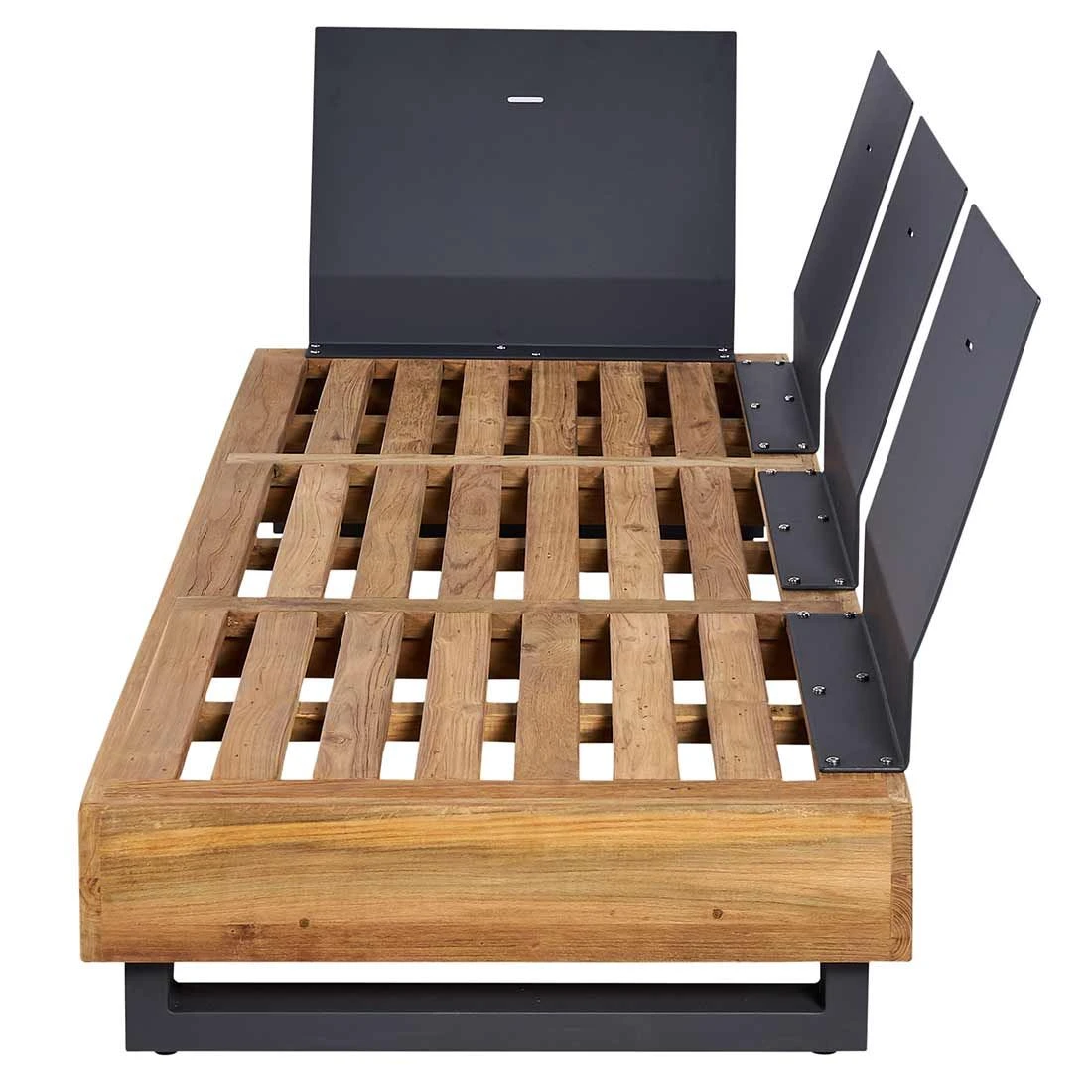 OUTLIV. Madrid Ecklounge 3-tlg. Teak Recycelt/Olefin Teak Recycelt/Grau