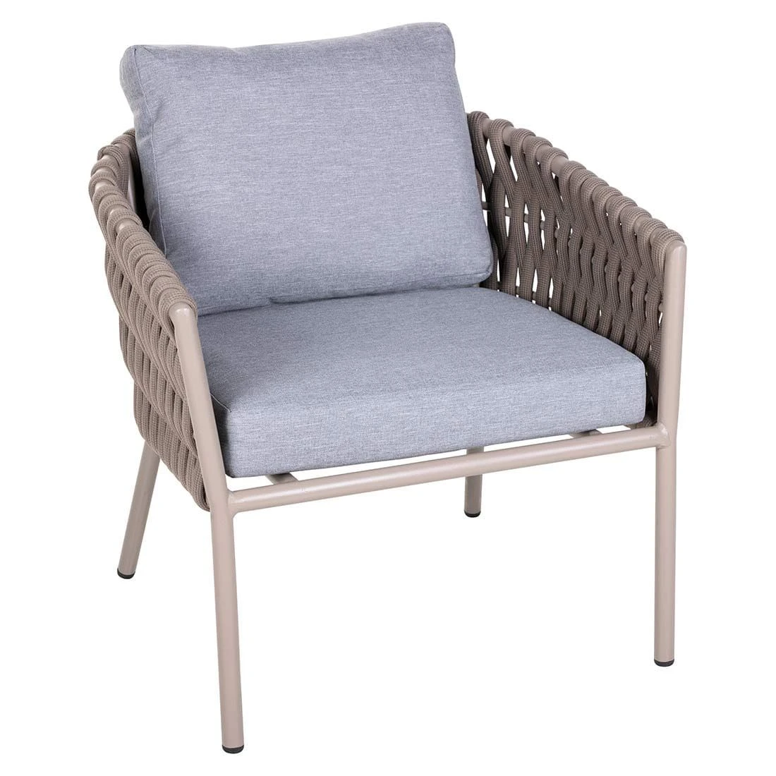 OUTLIV. Loungeset 5-tlg. Stahl/Rope Sand/Grau