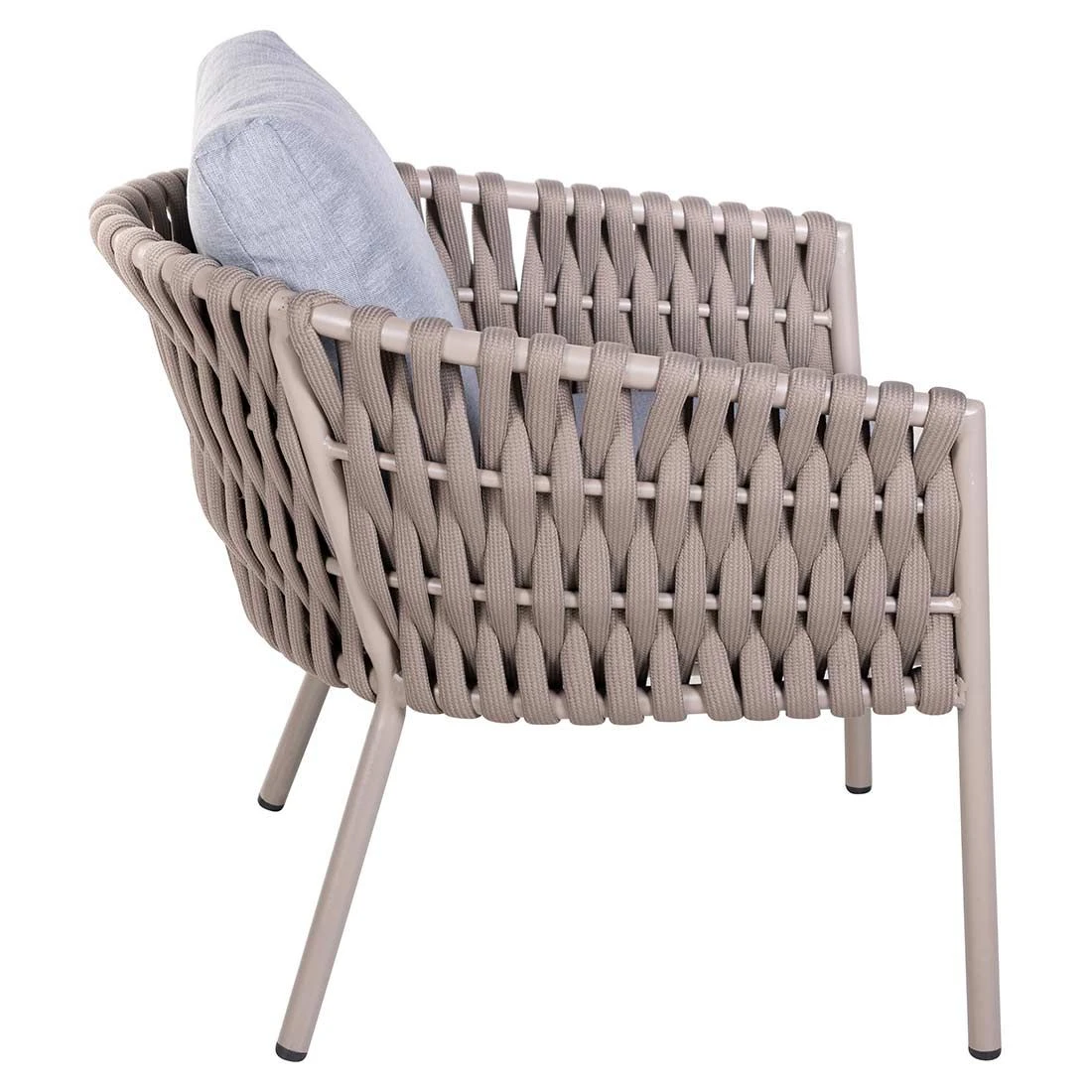 OUTLIV. Loungeset 5-tlg. Stahl/Rope Sand/Grau