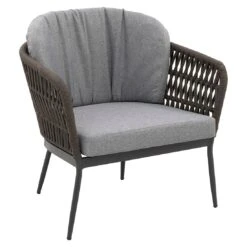 OUTLIV. Advokat Loungesessel Aluminium/Rope Anthrazit/Taupe