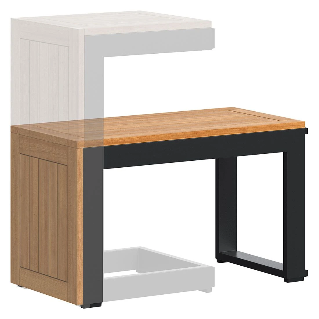 OUTLIV. Alpha Ecklounge 3-tlg. Aluminium/Kunstfaser Anthrazit/Dunkelgrau