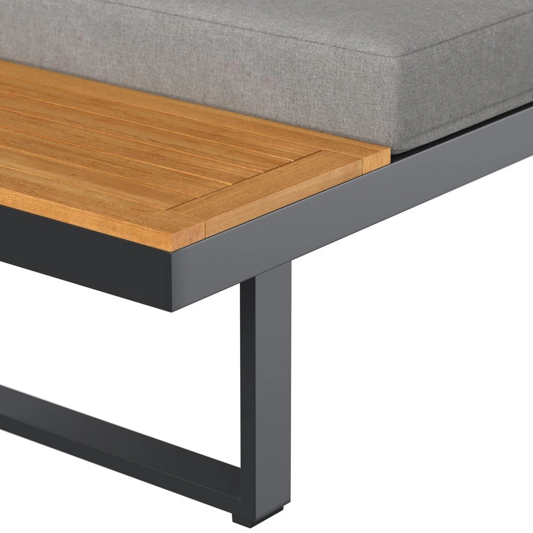 OUTLIV. Alpha Ecklounge 3-tlg. Aluminium/Kunstfaser Anthrazit/Dunkelgrau